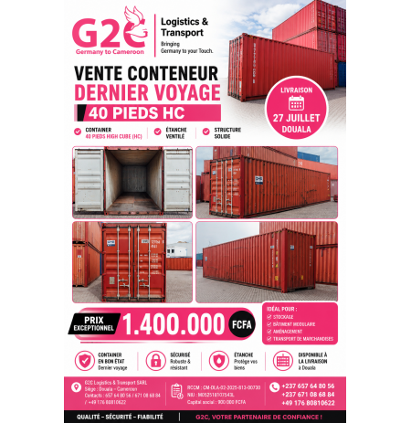 Conteneur 40 Pieds HC